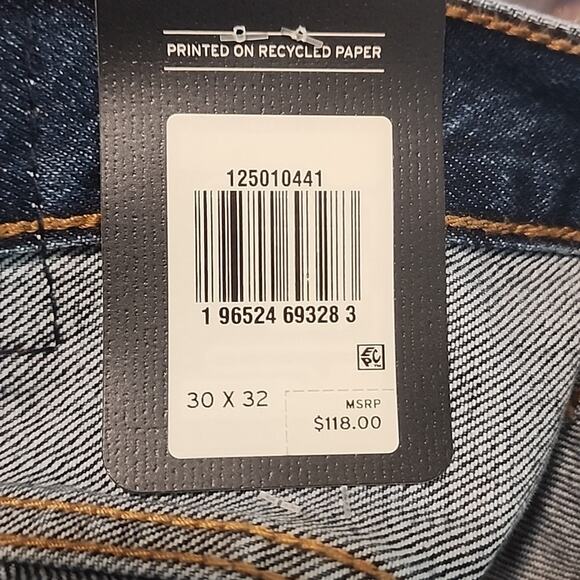 Levi's 501 Original Fit Women's 30 X 32 Jeans Dark Wash W/Destruction & Raw Hem - Picture 6 of 6